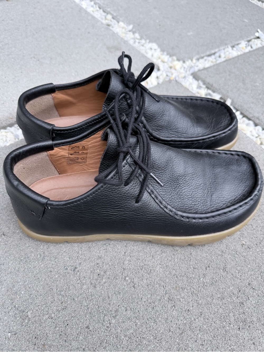 Kalso Earth Shoes Darby Men’s Size 8 Black Leather Comfort Moc Toe Low Top